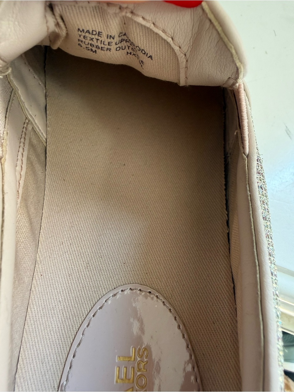 Michael Kors Keaton Metallic Beige Slip-On Sneakers size 8.5 - Picture 8 of 8